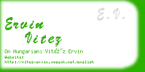 ervin vitez business card